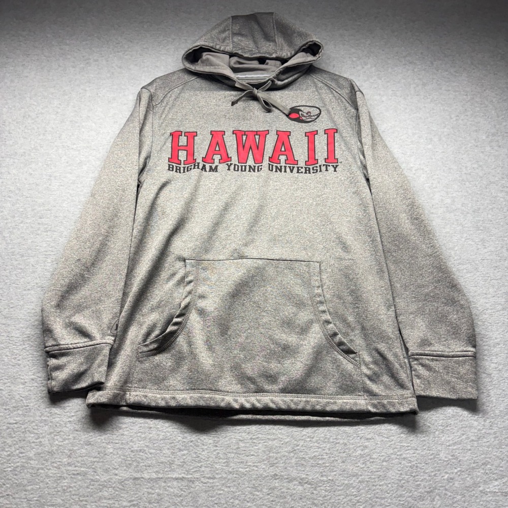 Jansport BYU‎ Hawaii Brigham Young University Gray Hoodie Mens Medium JSOA2URP